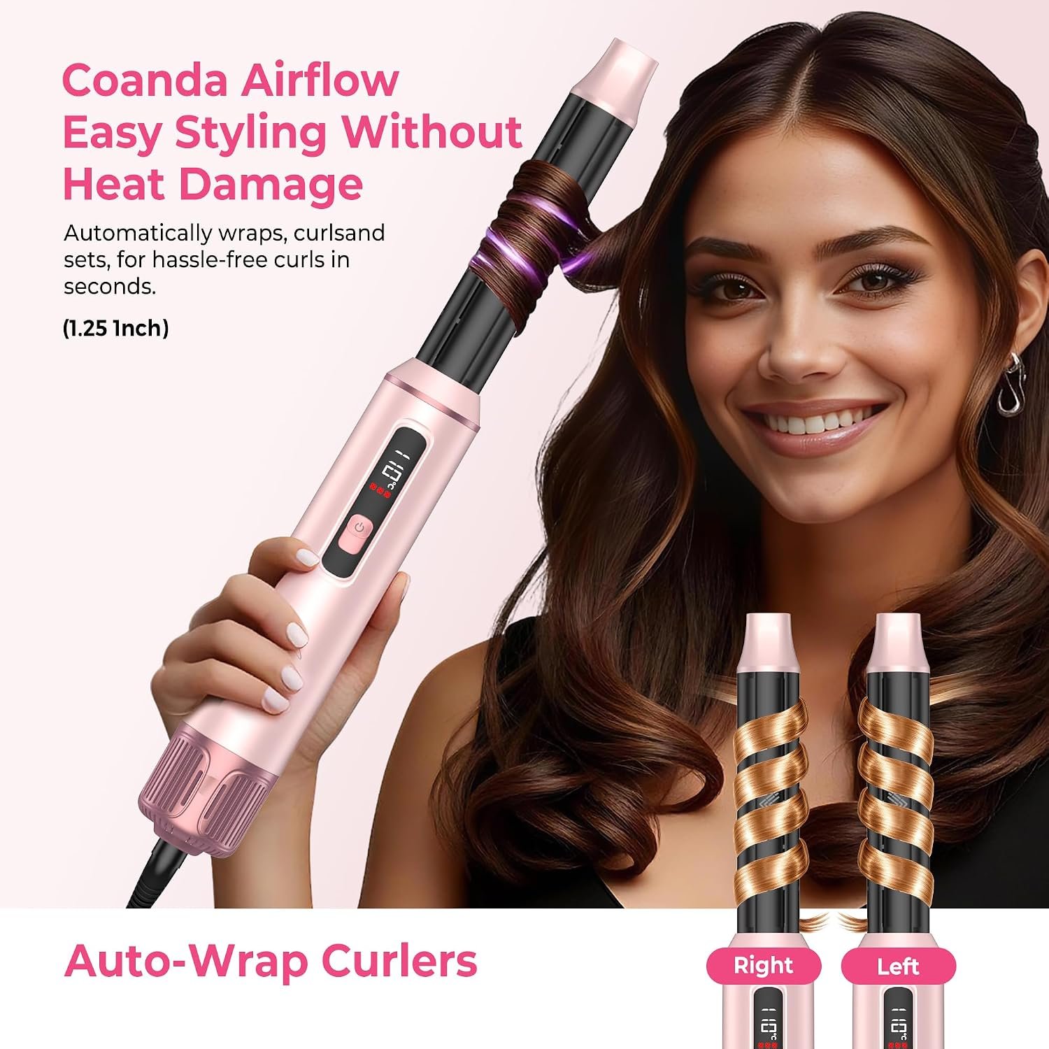 5-in-1 Hot Air Brush Styler with Auto-Wrap Curling