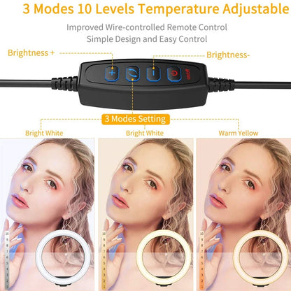 10-Inch Dimmable LED Ring Light with Tripod Stand - EverGrowMarkeplace