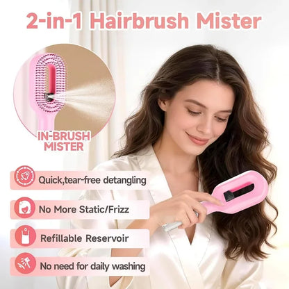 2-in-1 Spray Bottle Hairbrush Comb For Easy Styling