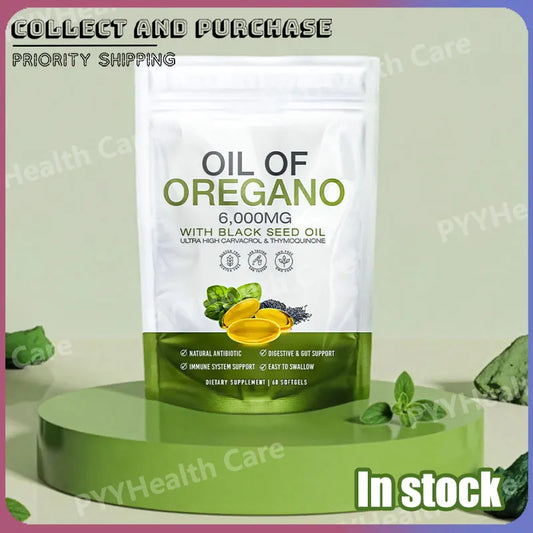 Oregano & Black Seed Oil Softgels for Immune Support