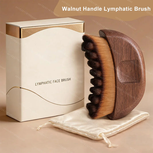 Wooden Facial Gua Sha Massager Brush For Lymphatic Drainage