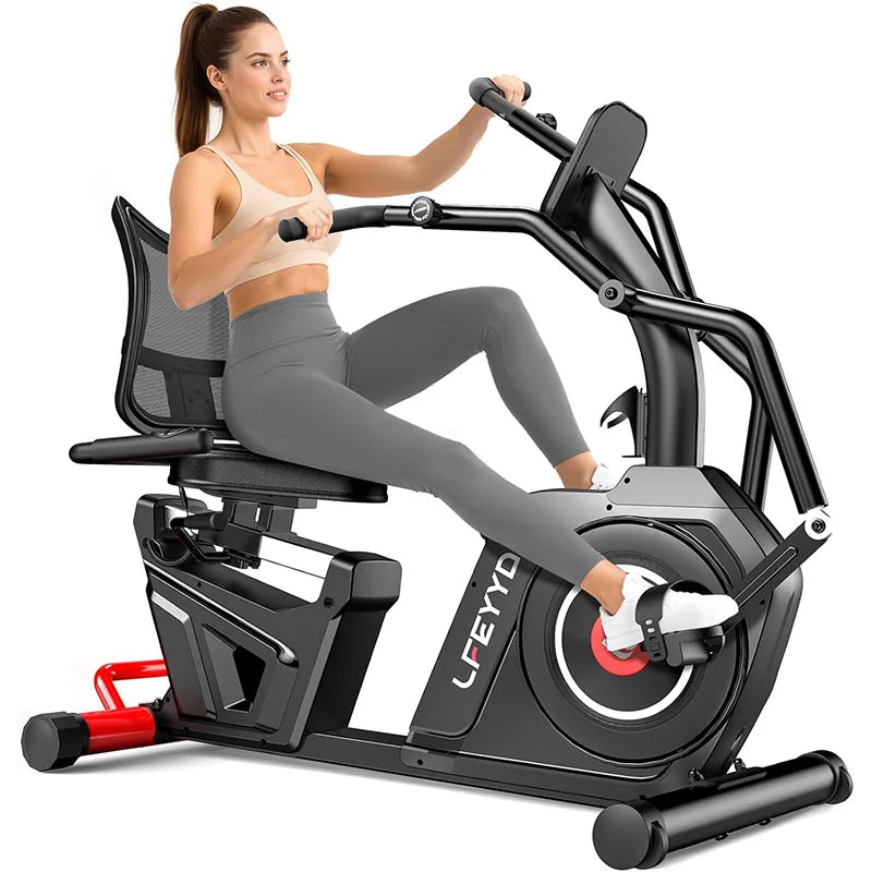Recumbent Exercise Bike with Arms – 16-Level Magnetic