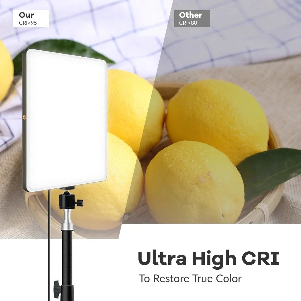 11-Inch LED Video Panel Light – Adjustable Color & Brightness
