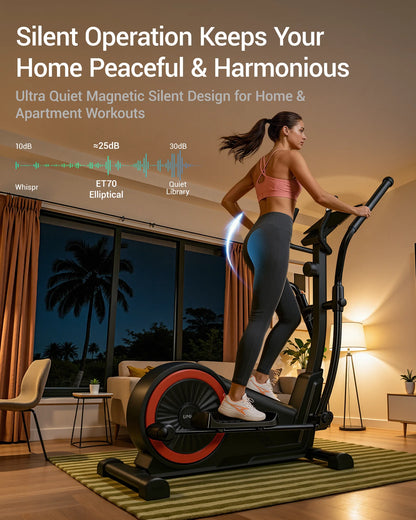 Magnetic Elliptical Exercise Machine – 16-Level Silent Trainer